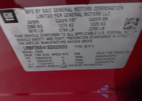 2025 Buick Envision Preferred Awd from USA, damaged, VIN LRBFZKE41SD020033